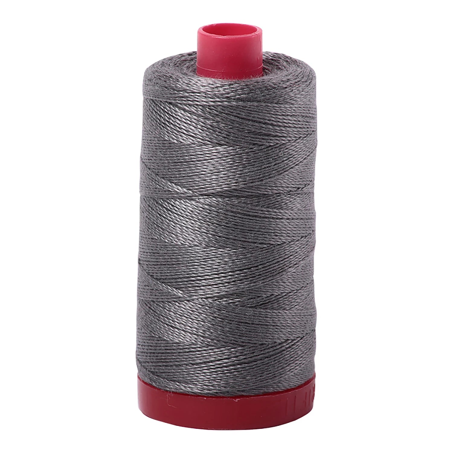 Aurifil-Mako Cotton Embroidery Thread - Grey Smoke - 12wt. - 356 yds MK12 5004