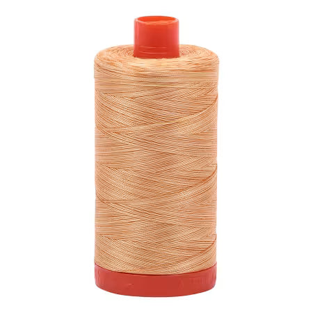 Cotton Mako Embroidery Thread 50wt - Creme Brule - variegated - 1422 yds