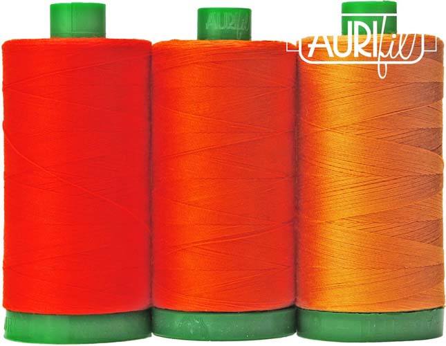 Aurifil Color Builder - Sumatran Tiger - 40 wt. - 3 spools - orange