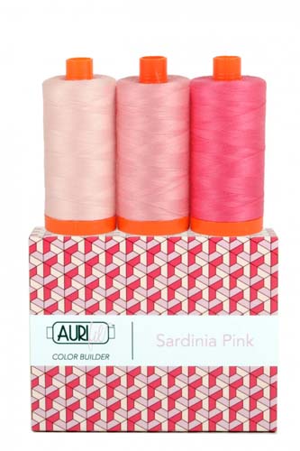 Aurifil Color Builder - Sardinia Pink - 50 wt. - 3 spools