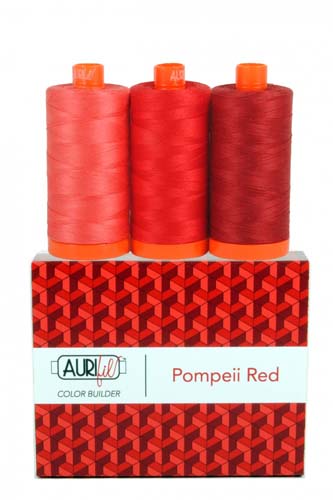 Aurifil Color Builder - Pompeii Red - 50 wt. - 3 spools