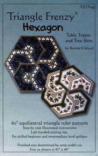 Triangle Frenzy Hexagon - Table Topper and Tree Skirt by Bunnie Cleland