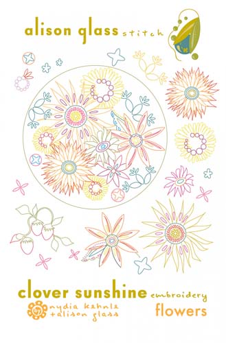 Clover Sunshine Embroidery - Flowers - by Nydia Kehnle & Alison Glass