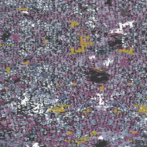 Grid - Wing Magnified -Celeste - aqua, pink & black feather texture