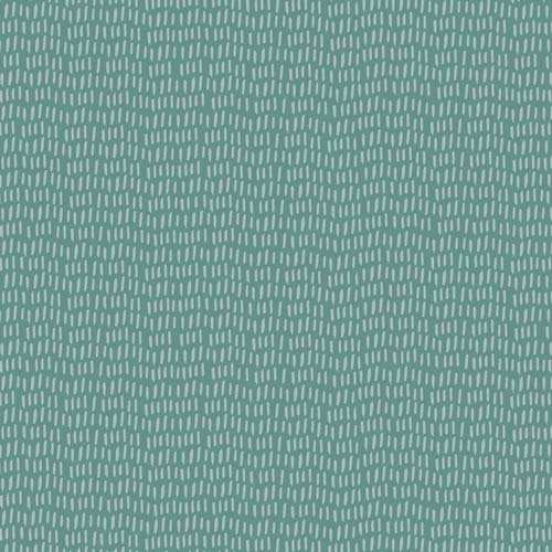 Mayfair - Avery Row - Teal - rows of aqua hash marks on teal