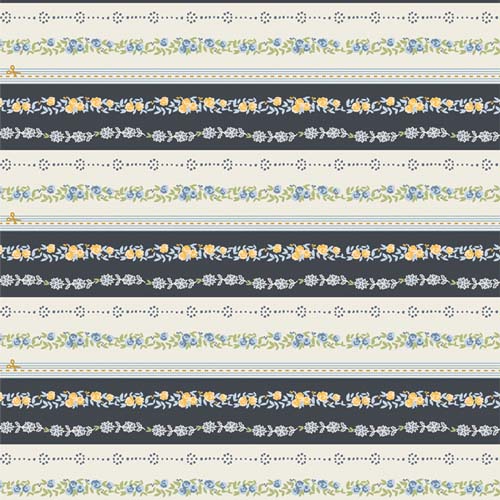 Potager- Binding - Organic Bound - floral binding stripes