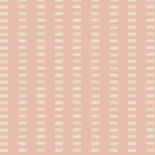 The Cur8tor Botanica - Brick Road Blush - rows of cream rectangles on pink