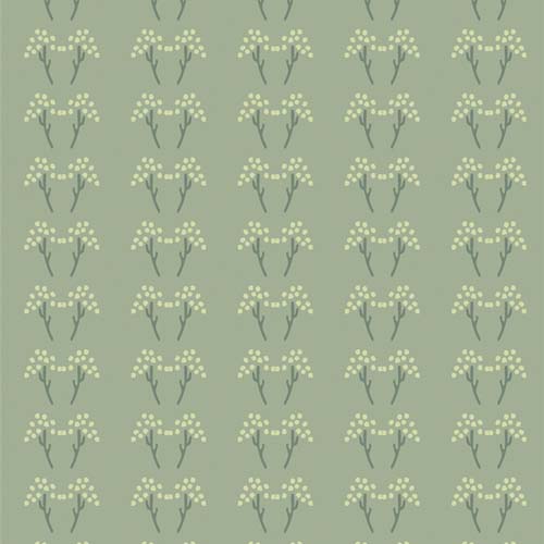 The Cur8tor Botanica - BranchReflections - rows of branches on sage green