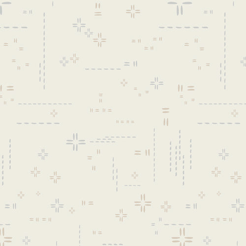Decostitch Elements - Cloud - stitched elements on cream