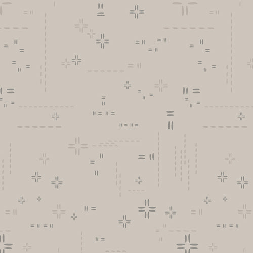 Decostitch Elements - Porcini - lt & dk stitched elements on taupe