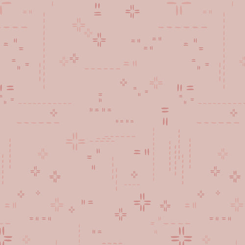 Decostitch Elements - Ballet - pink stitched elements on pink