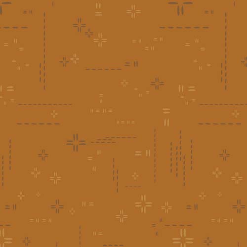 Decostitch Elements - Pecan Praline - stitched lines on brown