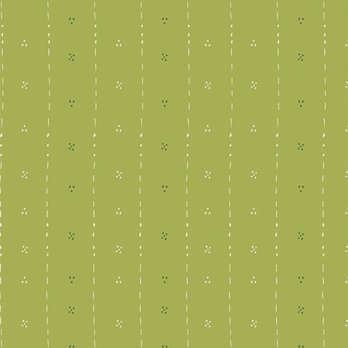 Grow & Harvest - Sowing Grains - Green - Broken lines and dots on rgeen
