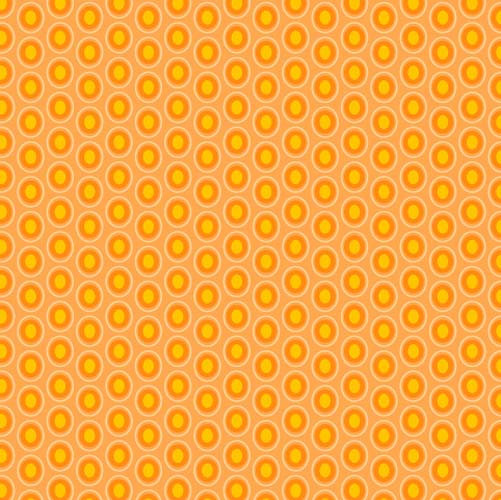 Oval Elements - Papaya Orange yellow & orange dots on orange