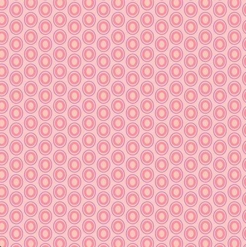 Oval Elements - Parfait Pink - dark pink & peach dots on light pink