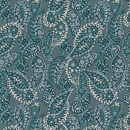 Tumbleweed - Paisley Power - teal paisleys