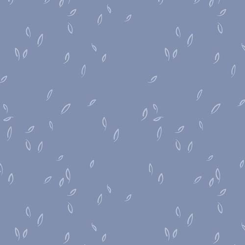 Trouvaille - Dancing Leaves - Lilac - tossed leaves on lavender blue