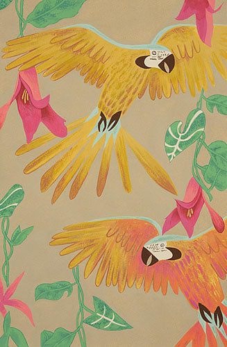 Folklorico - Los Loros - Parrots on Tan