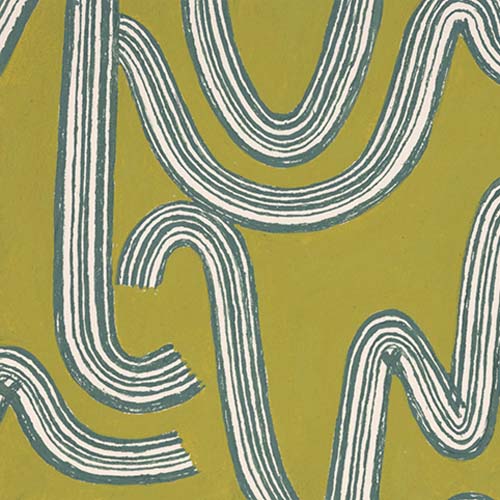 The Ghastlies - A Ghastlie String - Groop (Green)- large white curvy thread on