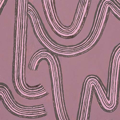 The Ghastlies - A Ghastlie String - Violet - large curvy purple thread on violet