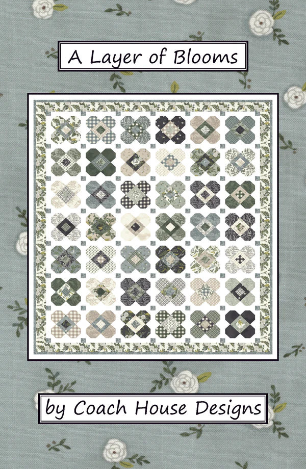 A Layer of Blooms - quilt -47x54 - Barbara Cherniwchan for Coach House