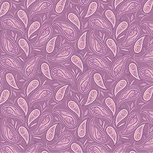 At Days End - Repose - Setting Sun - Paisleys in lavender & pinks