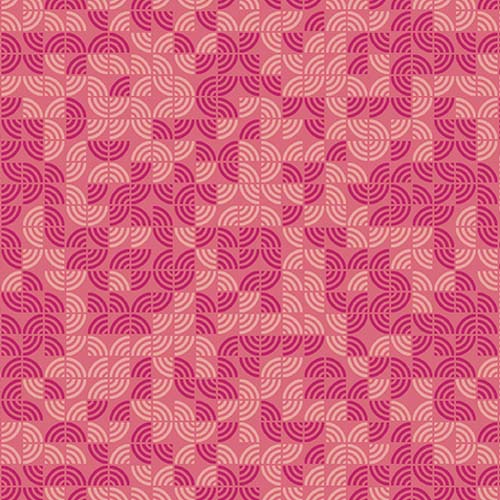 At Days End - Prairie Winds -Setting Sun - lt pink & coral geometric fans