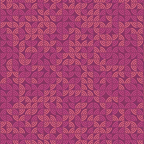 At Days End - Prairie Winds -Sundown - dark pink geometric fans