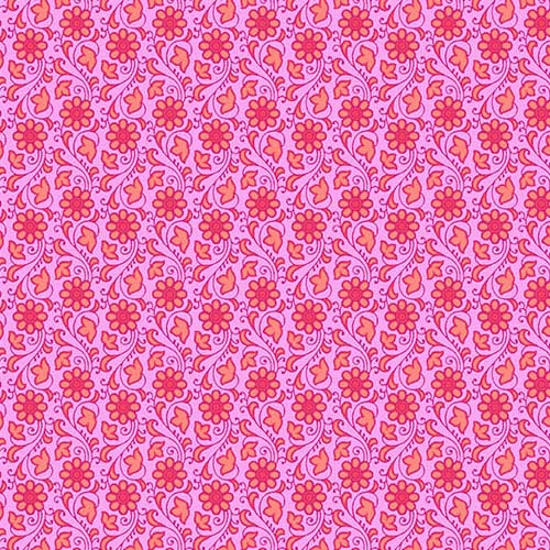 Mollys Magic - Posies - Taffy - pink & orange packed floral