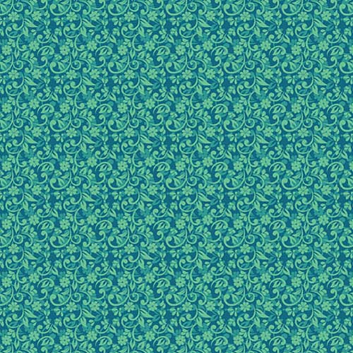 Mollys Magic - Phlox - Ivy -small green & teal floral