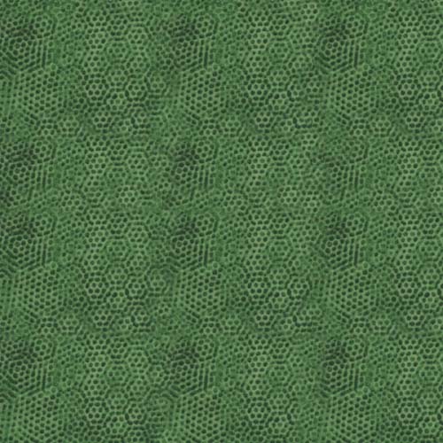 Dimples - Fern - Dark Green Dots on Medium Green Background