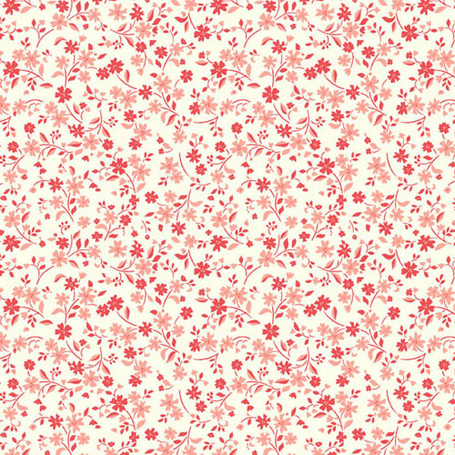 Katie Jane - Tonal Floral - Pink - by Makower UK