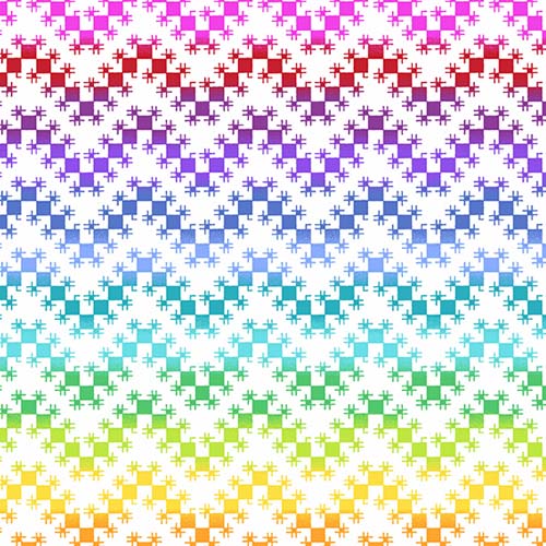 Rainbow Wonderland - Chevron -White - rainbow zig-zag on white
