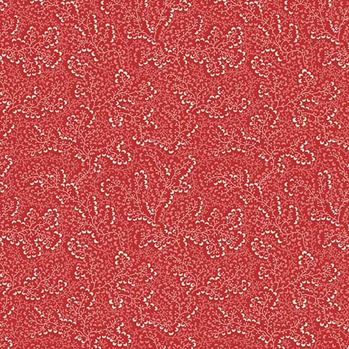 Tradewinds - Coralberry - Lava - Pink vines on red