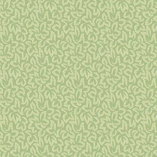 Abloom - Frippery - Grass -  lt green leafy design on green - tone on tone
