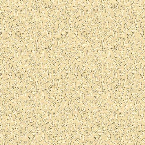 Abloom - Frippery - Butter - lt gold leafy design on gold - tone on tone