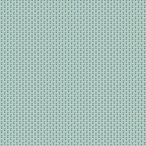 Abloom - Seedlings - Teal - ditsy on light teal
