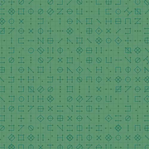 Declassified - Cipher - Celadon-Dark Grn Code on lt Celadon Grn by Giucy