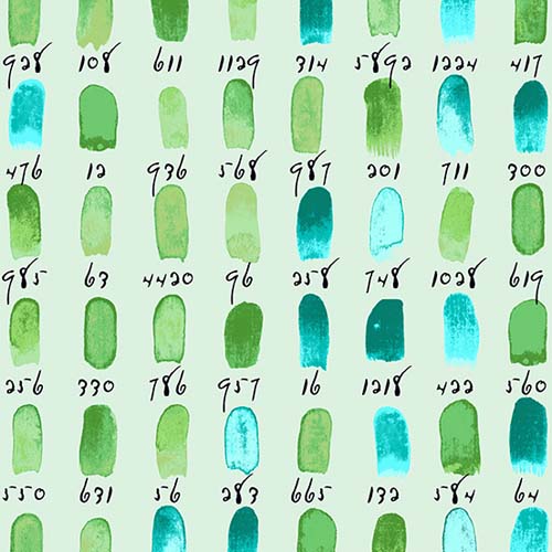 Prism - Mint, swatch, paint dabs by Giucy Giuce