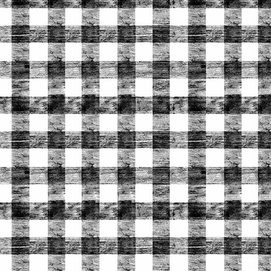 The Very Hungry Caterpillar -Picnic - Black - black & white gingham check