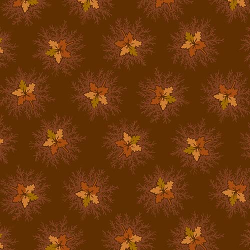 Spiced Cider - Frosted Leaf -Orange - Tossed leaves on deep brown