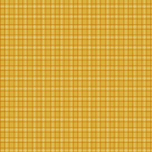 Spiced Cider - Harvest Plaid - Yellow - Small gold and rust plaid