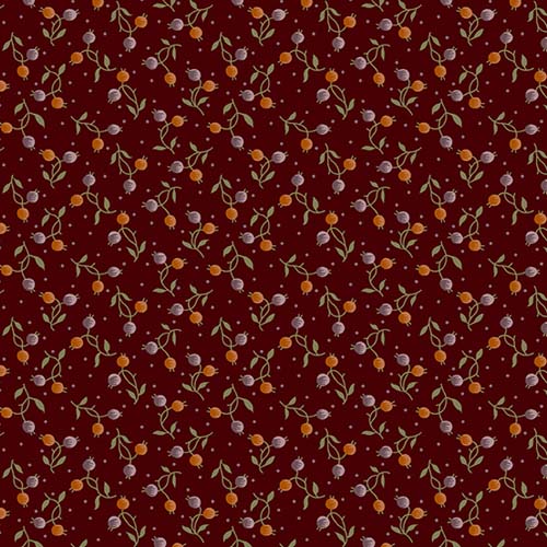 Practical Magic - Berry - Concord - berries on dk plum - Laundry Basket Quilts