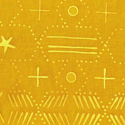 Batik - Observatory - Ace - Sunlight - yellow lines, stars, etc on gold
