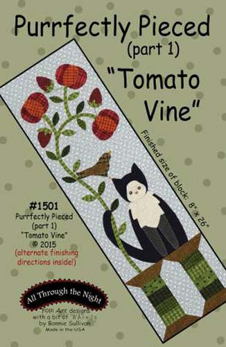 Purrfectly Pieces BOM Part 1 - Tomato Vine - Bonnie Sullivan All Through The