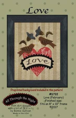 Love - February - Preprinted Background Included in This Pattern - All Through