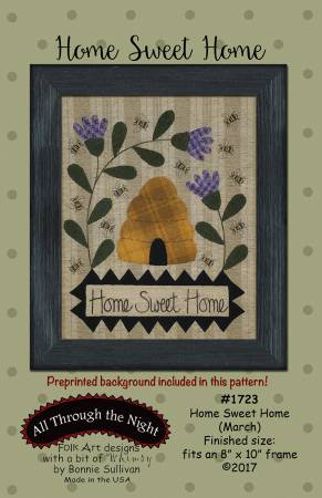 Home Sweet Home - Beehive -Preprinted Background Included in This Pattern -