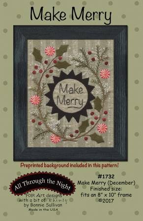 Make Merry-Wreath-Preprinted Background Included in This Pattern - All Through