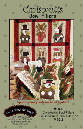 Chrismutts Bowl Filler - 6 Dogs-Preprinted Background Included in This Pa