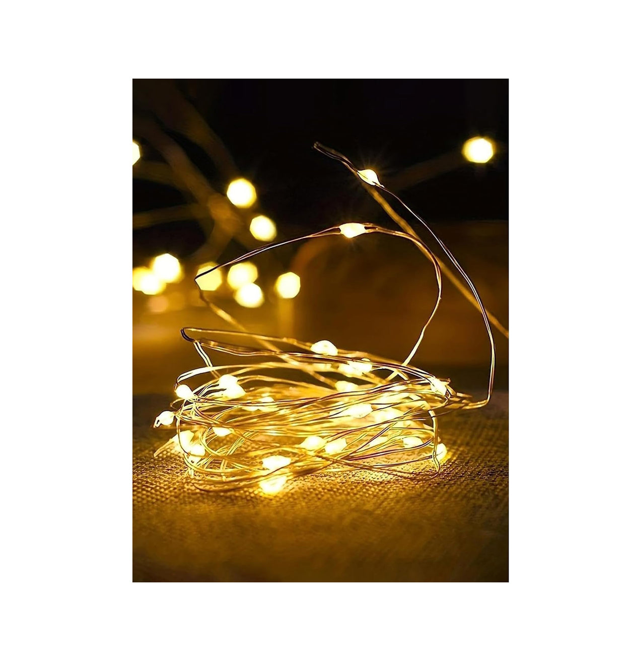 Amazon Basics 9ft 25 LED Fairy Lights Battery Powered -2 pk 50 lights warm white